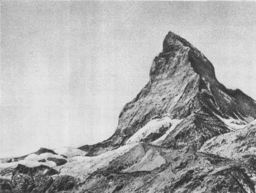 Гнйсовая вершина Маттерхорн Высокогорная троговая долина Шамони - фото 280