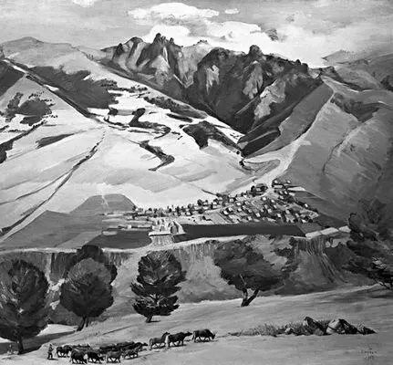 М С Сарьян Колхоз села Кариндж в горах Туманяна 1952 Картинная галерея - фото 249