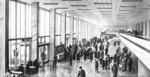 Общий вид операционного зала аэровокзала Внуково1 Москва 1960 Аэропорт - фото 11