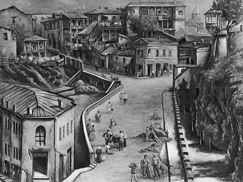 Е Д Ахвледиани Старый Тбилиси 1925 Музей искусств Грузинской ССР - фото 2