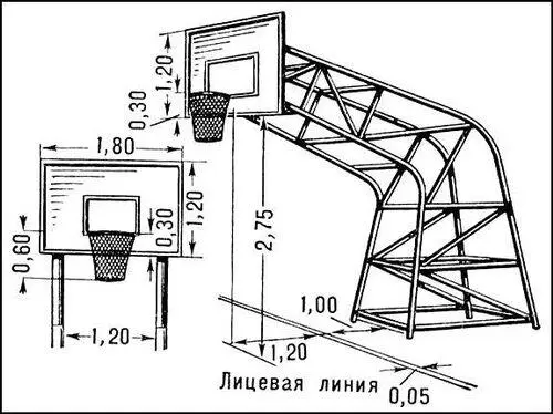 Рис 2 Баскетбольная стойка и щит с корзиной Рис 1 Площадка для игры в - фото 446