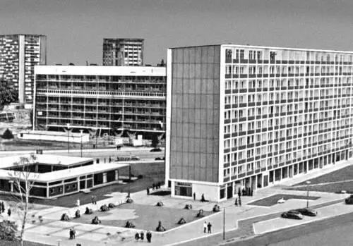 Берлин Западный Квартал ХанзаФиртель Интербау 1957 Западный Берлин - фото 396