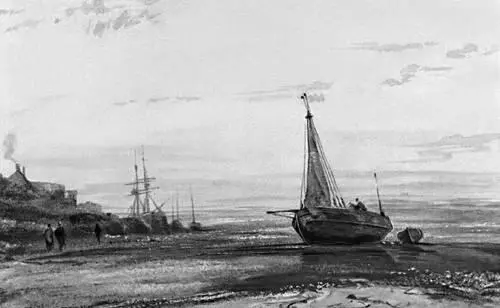 Р П Бонингтон Морской берег Акварель гуашь Музей изобразительных - фото 274