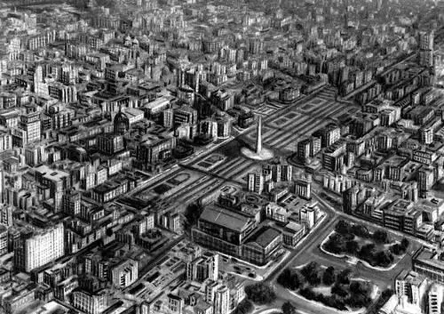 Город БуэносАйрес Авенида 9 июля 1930е гг БуэносАйрес Памятник Х - фото 218