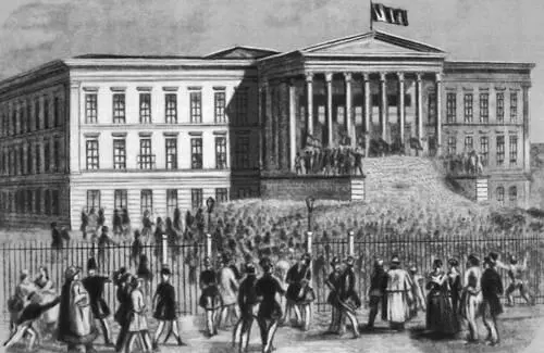 Начало Революции 184849 Демонстрация перед Национальным музеем 15 марта - фото 336