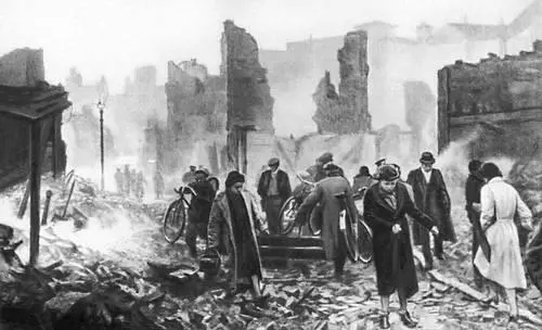 Ковентри после ночного налёта германской авиации 1941 Глазго Площадь - фото 236