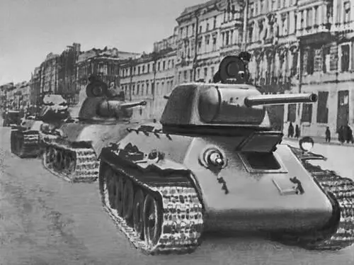 Танки на Невском проспекте Ленинград 1941 Бой за переправу на р Полота у - фото 167