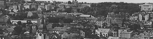 Вильнюс Вид на город с горы Гедиминаса Вильнюс Гостиница Няринга 1960 - фото 112