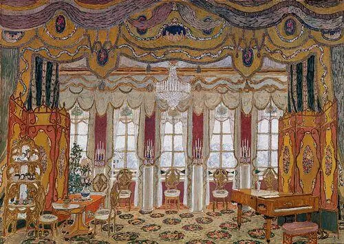 А Я Головин Эскиз декорации к драме М Ю Лермонтова Маскарад Клеевая - фото 85