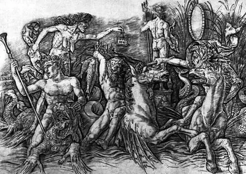 А Мантенья Битва морских божеств Резцовая гравюра на меди Ок 1470 - фото 28