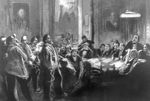 Дюссельдорфская школа И П Хазенклевер Рабочие в магистрате в 1848 году - фото 38