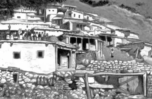 Горное селение на севере Ирана Общий вид кишлака Тосмачи Самаркандской - фото 192