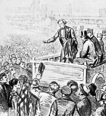 Забастовка ткачей в Престоне Великобритания 1853 Рисунок Митинг бастующих - фото 10