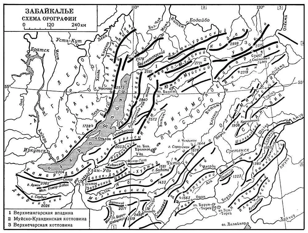 Забайкалье Схема орографии Забайкальск Забайкальскпосёлок городского - фото 5