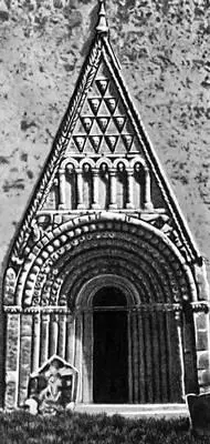 Западный портал собора в Клонферте 1166 Монограмма Христа Миниатюра - фото 147