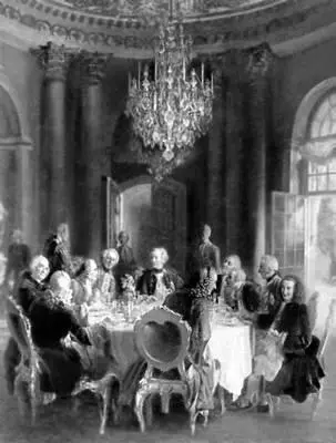 А Менцель Круглый стол Фридриха II в СанСуси 1850 Картина не - фото 232