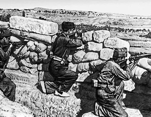 Передовой пост народной милиции обстреливает позиции мятежников 1936 - фото 199