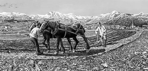 Дж Сегантини Пахота в Энгадине 1890 Новая галерея Мюнхен - фото 12