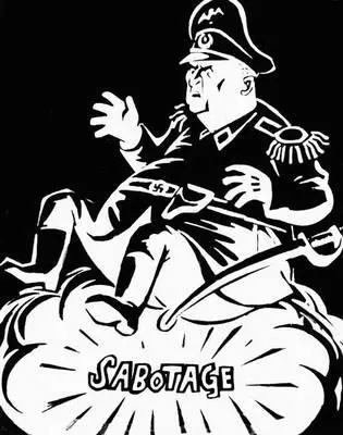 Карикатура Х Бидструп Саботаж 1943 Ж Грос Процветание Перо 1925 - фото 818