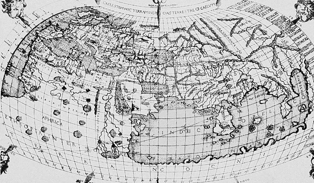 Карта мира из Географии Клавдия Птолемея в издании 1478 Карта мира из - фото 965