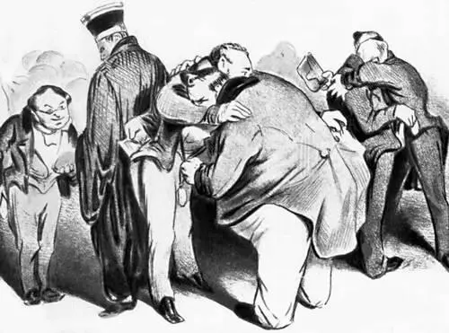О Домье Все мы честные люди обнимемся Литография 1834 Д С Моор - фото 833