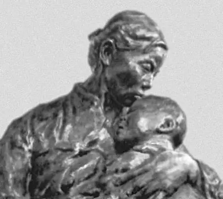 Чо Гю Бон КНДР Мать в Южной Корее Тонированный гипс 1959 Стычки - фото 813