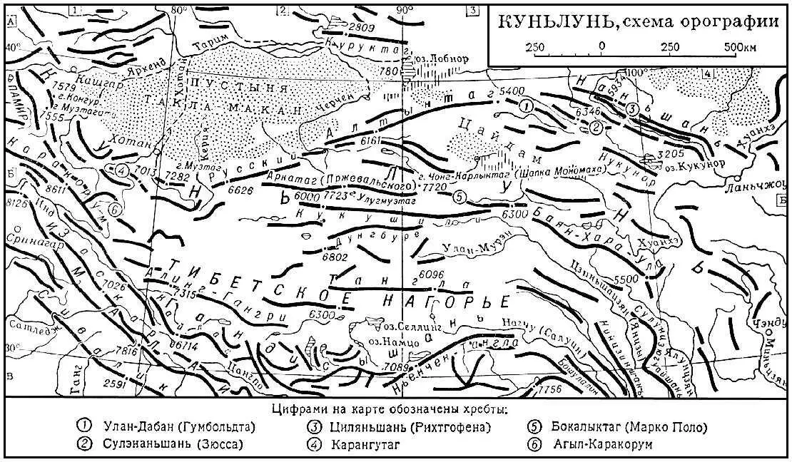 Куньлунь схема орографии Эрозионный рельеф в бассейне р Хотан Формы вывет - фото 228
