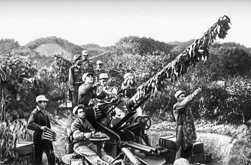 Зенитный расчёт войск патриотических сил Лаоса 1965 Фронтон бота в вате - фото 180