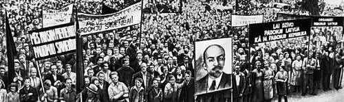 Демонстрация трудящихся Риги 18 июля 1940 Сборка поездов на Рижском - фото 278