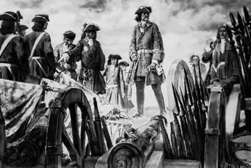 Полтавская победа Лист из серии Трофеи русского оружия Гуашь 1942 - фото 172