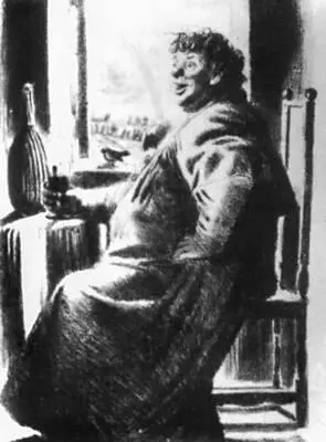 Е А Кибрик Илл к повести Роллана Кола Брюньон 193436 О Домье - фото 422