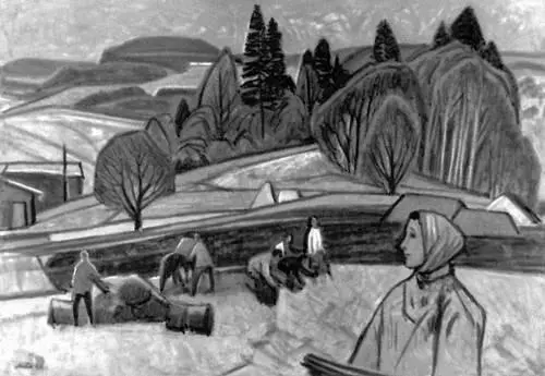 Л Микко Перед снегом 1962 Художественный музей Эстонской ССР Таллин - фото 42