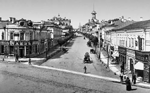 Новая Басманная улица вид от Разгуляя 1888 Новое здание Художественного - фото 585