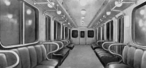 Рис 6 Пассажирский салон вагона метрополитена СССР Станция метрополитена - фото 545