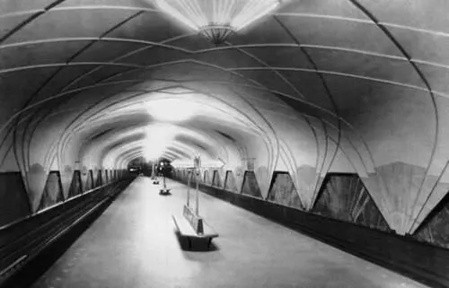 Станция метрополитена Аэропорт в Москве 1938 Архитекторы Б С Виленский и - фото 548
