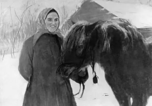 В А Серов В деревне Баба с лошадью 1898 Третьяковская галерея Москва - фото 434