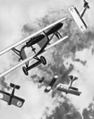 Воздушный бой между германскими и английскими самолётами 1917 Братание на - фото 118