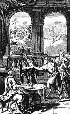 Сатирикон Илл к амстердамскому изданию 1756 Гравюра на меди - фото 544