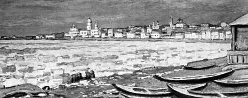 П И Петровичев Ледоход на Волге Темпера 1912 Третьяковская галерея - фото 521