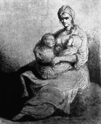 М Плоньский Материнство Около 18051810 Рисунок Национальный музей - фото 185