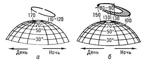 Рис 1 Овалы полярных сияний над поверхностью Земли а в виде узкого кольца - фото 660