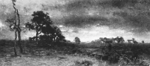 И П Похитонов После захода солнца Барбизон 1889 Третьяковская галерея - фото 985