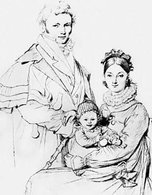 Ж О Д Энгр Семья ГийонЛетьер Карандаш 1819 Бостонский музей изящных - фото 264
