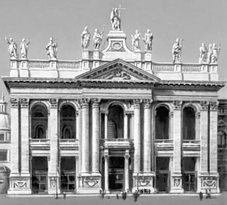 Рим Фасад Бизилики СантиДжованни ин Латерано 1735 Архитектор А Галилеи - фото 137