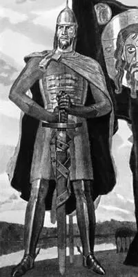 П Д Корин Александр Невский средняя часть триптиха 194243 Третьяковская - фото 213