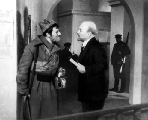 Кадр из фильма Человек с ружьём Реж С И Юткевич 1938 Л Е Кербель - фото 334