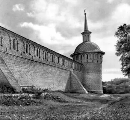 Русские кремли и монастыри Александров Успенский монастырь Стена и угловая - фото 406