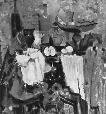 Словения Г А Кос Натюрморт с разрезанным яблоком 1956 Собрание Мачек - фото 173