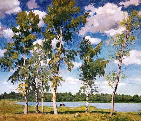 И Э Грабарь На озере 1926 Русский музей Ленинград Советская живопись - фото 239