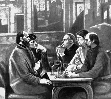 В И Иванов В кафе Греко 1974 Софийский собор в Новгороде 104550 - фото 279